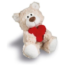 Oso beige con corazón 22cm