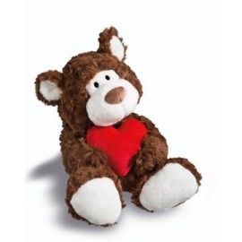 Oso marrón con corazón 22cm