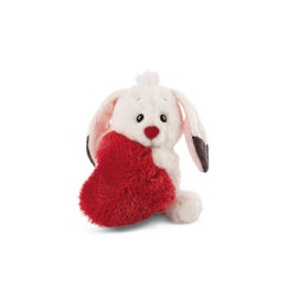 Peluche conejo Love mullido 13cm con corazón
