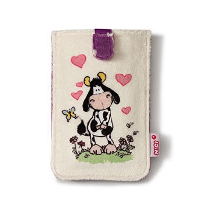 "Estuche celular vaca peluche"
