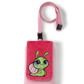 Estuche para celular Caracol verde peluc