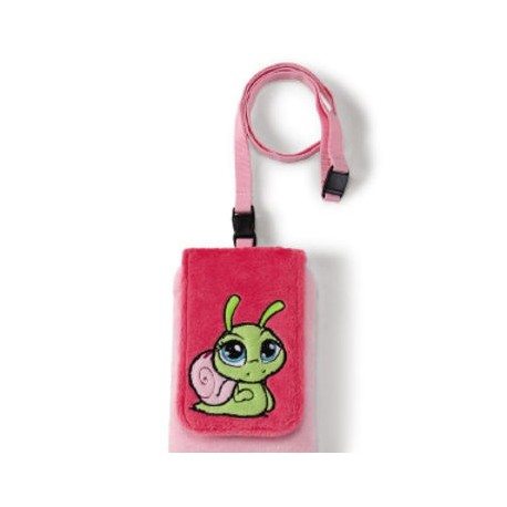 Estuche para celular Caracol verde peluc