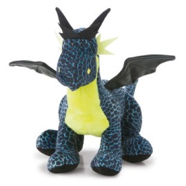Dragón de hielo negro / azul de pie 30cm