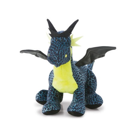 Dragón de hielo negro / azul de pie 30cm