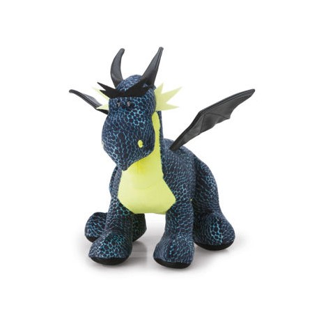 Dragón de hielo negro / azul de pie 50cm
