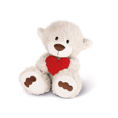 Osito blanco con corazón 50cm