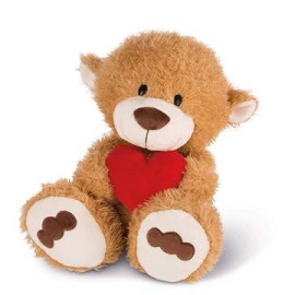 Osito marrón claro con corazón 50cm