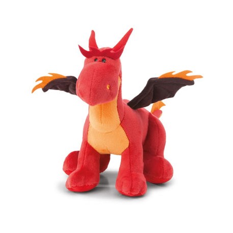Dragón de fuego rojo de pie 30cm